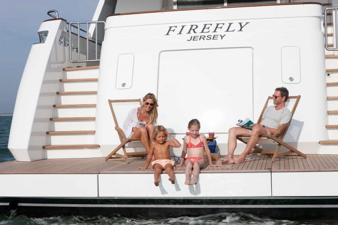 Family charter vacations with motor yacht FIREFLY