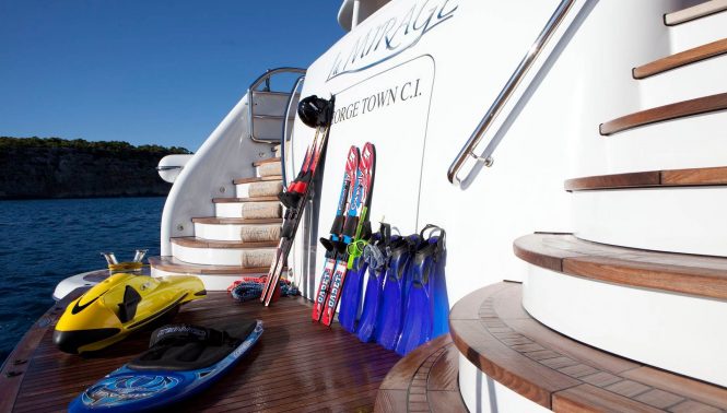 Great selection of water toys at guests' disposal