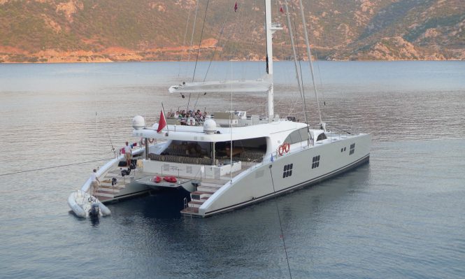 Ipharra a 102 Ft fully crewed Sunreef catamaran super yacht