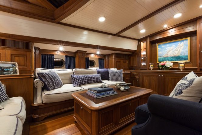 Inviting saloon with comfortable seating