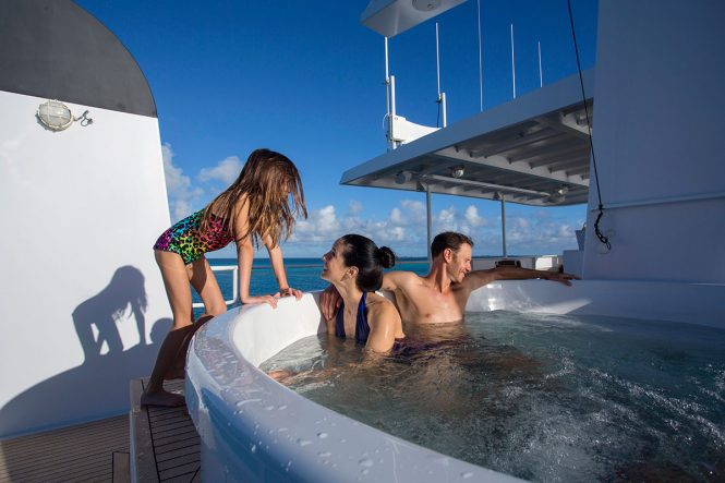 Relaxing in the hot tub Jacuzzi