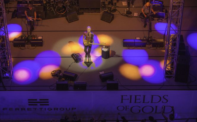 STING performing at the private Ferretti event in Monaco