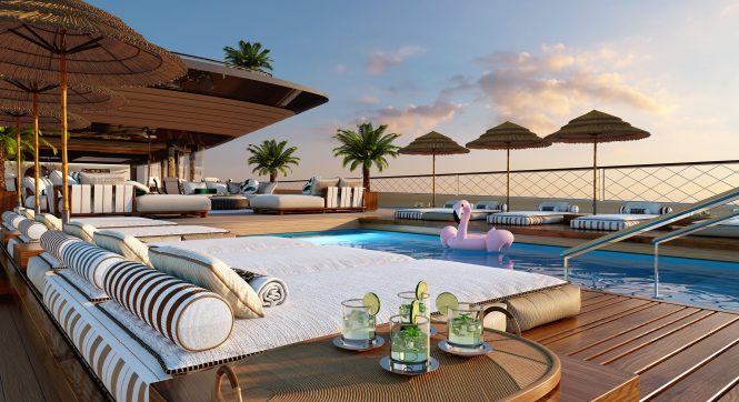 Upper deck pool exterior