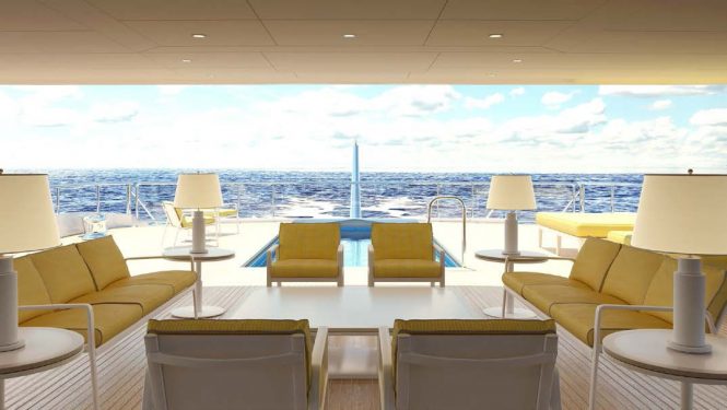 Aft deck lounging area en plein air