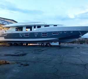 Construction update on superyacht Canados 120 Caesar