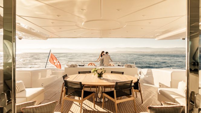Complete relaxation in privacy on a luxury yacht charter