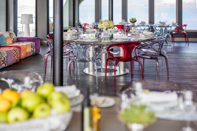 Dining area with modern decor and relaxed atmosphere