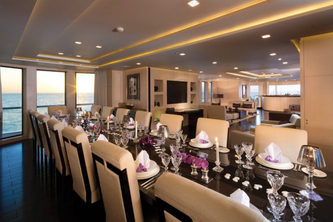 Large dining table for formal dinners