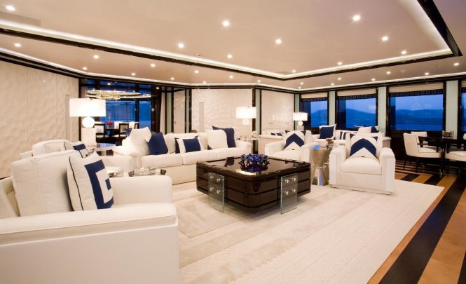 Main saloon with elegant decor