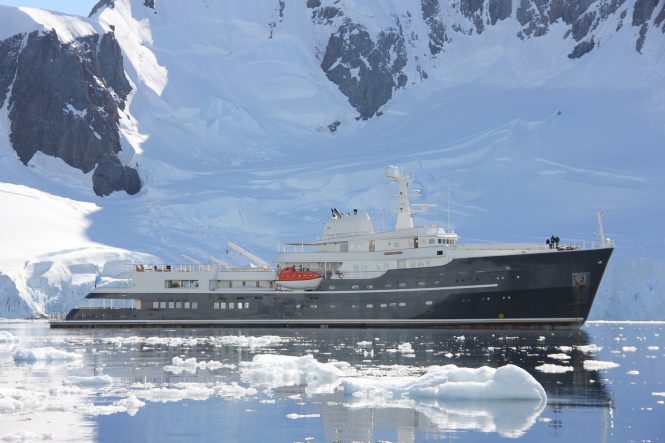 Motor yacht LEGEND in Antarctica - Photo © Nicolas Benazeth