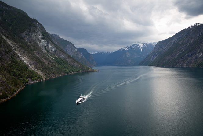 Superyacht Ann G in Norway - Photo courtesy Jeff Brown