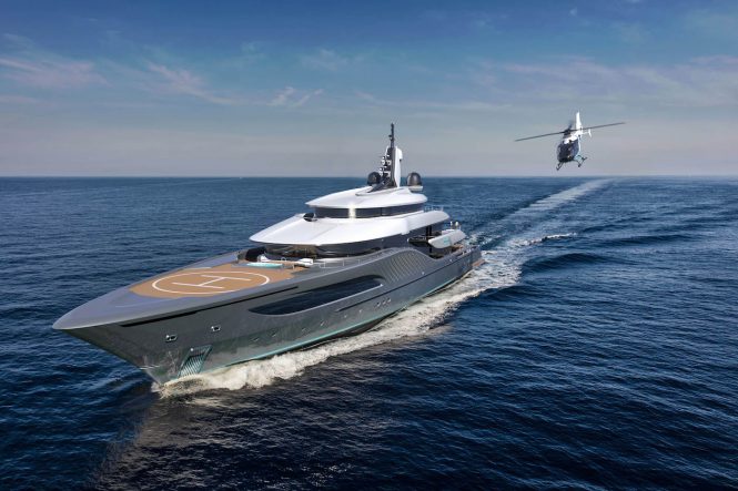 Turquoise 77m Quantum - Running Bow Heli