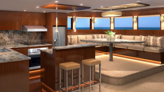 galley and dining area - Rendering by Karen Lynn Interior Design