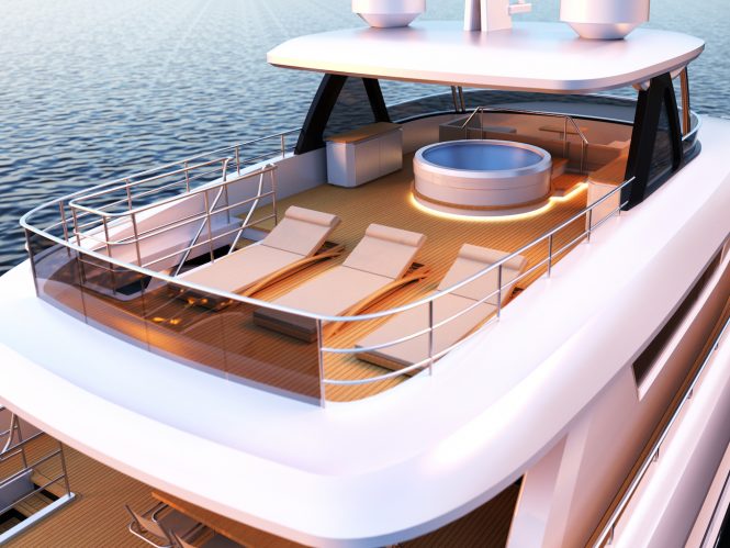 Flybridge aft