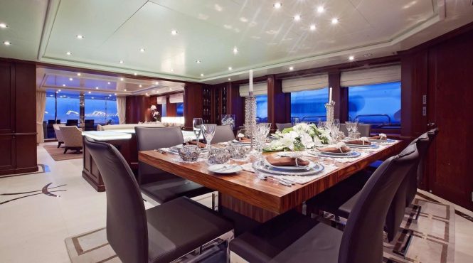 Formal dining area on the interior