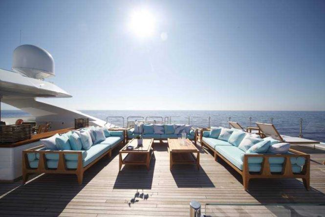 Large exterior deck spaces