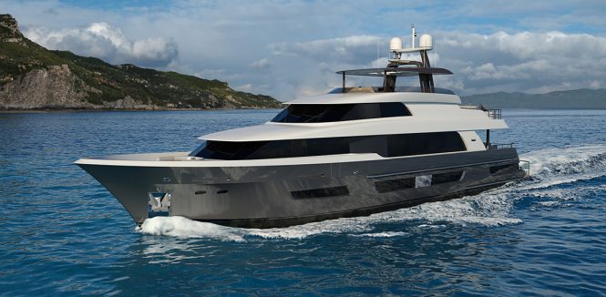Running profile of Crescent 110 yacht