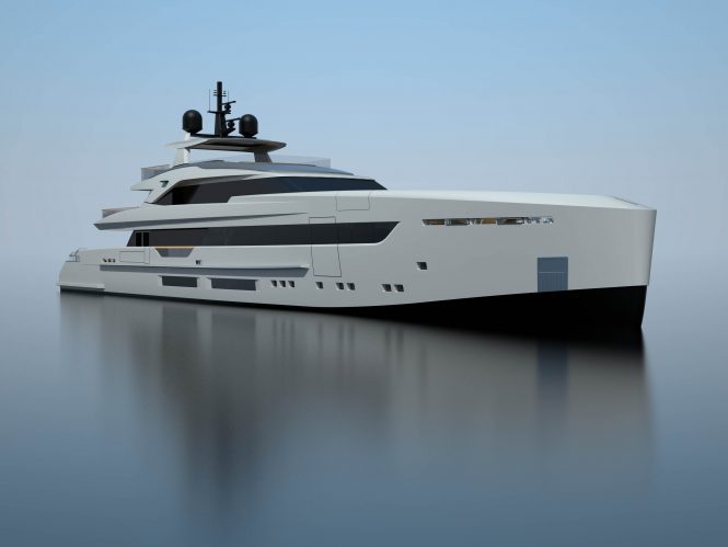 S501 yacht rendering - sistership to hull 3 and 4