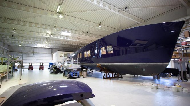 Zeelander Z72 motor yacht under construction