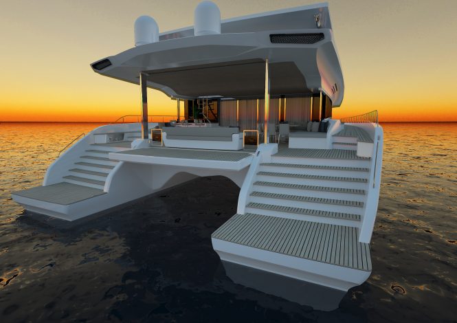 aft view at sunset - © Silent Yachts