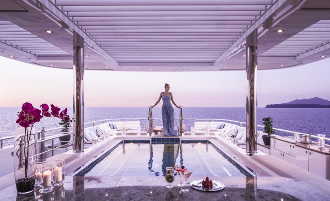 Amazing pool deck on TITANIA