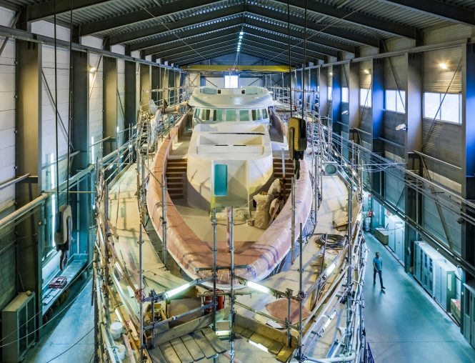 Heesen 18750 Project Aster superyacht in September 2018 - Photo © Simon Trel