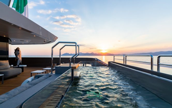 Jacuzzi at sunset