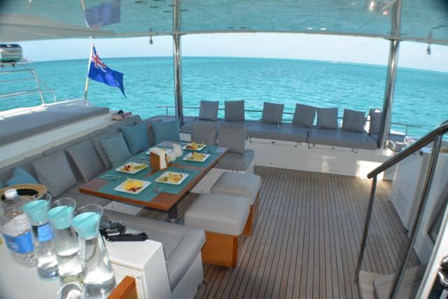 Lovely deck areas on board