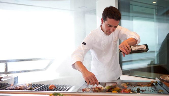 Personal on board Chef creating delicious made-to-measure dishes