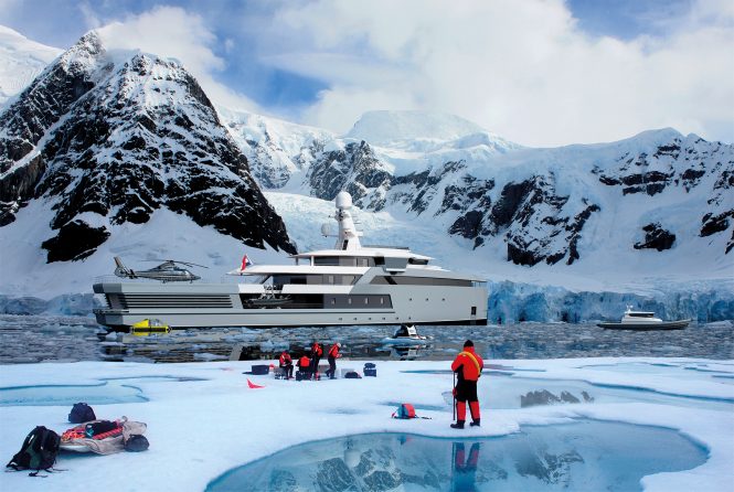 SeaXplorer 65m in Antartica rendering