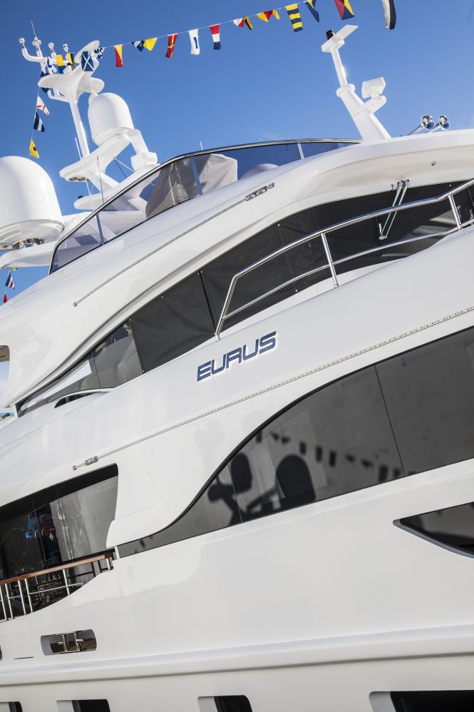 Superyacht EURUS by Benetti - a Delfino vessel at launch