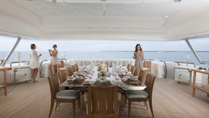fabulous aft deck alfresco dining area
