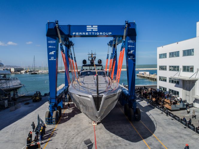 About to be launched in Ancona - Pershing 140