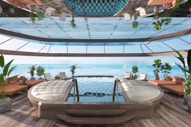 Esquel mega yacht concept - Pool - Interiors by Gina Brennan
