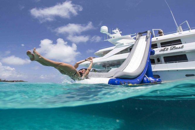 Great fun on the water slide