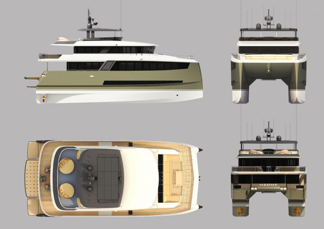 H2OME catamaran yacht by Amasea Yachts