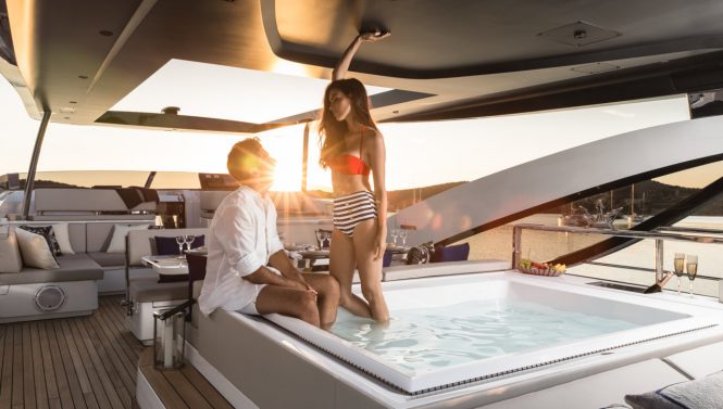 Jacuzzi hot tub on board