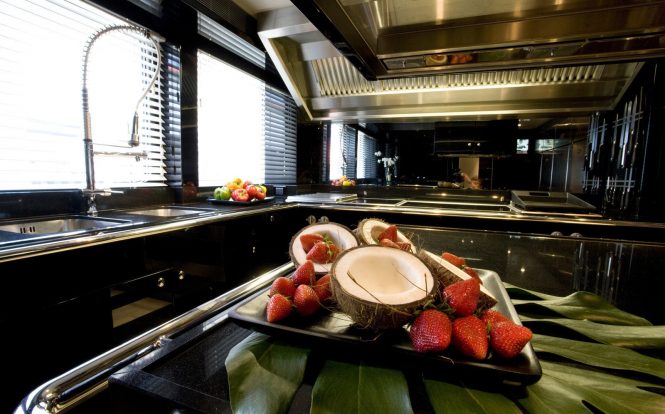 Large galley where your personal Chef will prepare delicious dishes according to your taste