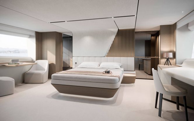 Princess Y85 master suite © Princess Yachts