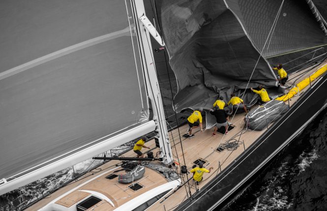 Sailing yacht Freya underway