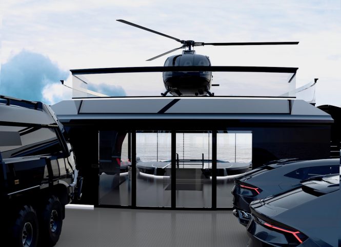 With helicopter - Image © Oceanco