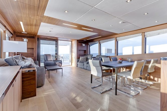 saloon and dining area