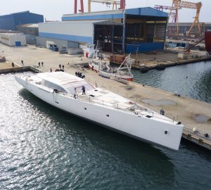 42-Metre Perini Navi sailing yacht E-VOLUTION prepares for completion in Viareggio