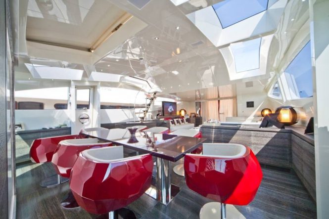 Modern interior design of the dining area