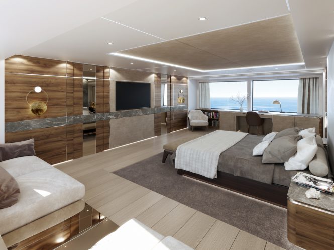 52m Rosetti superyacht cabin