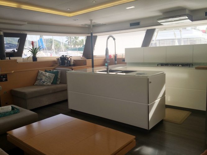 Galley and lounge area