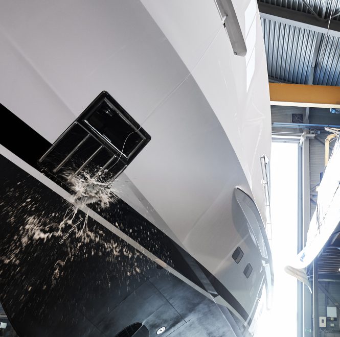 HY18750 super yacht MASA Launch at Heesen Yachts