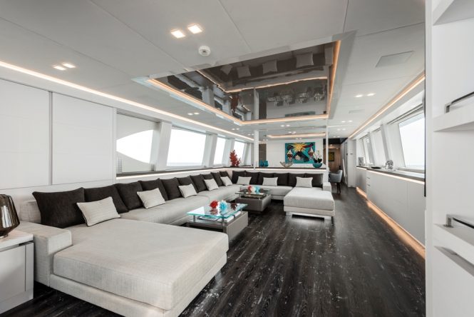 Huge sofa in the saloon