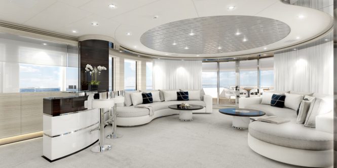 Upper Saloon rendering - Designed by Cristiano Gatto
