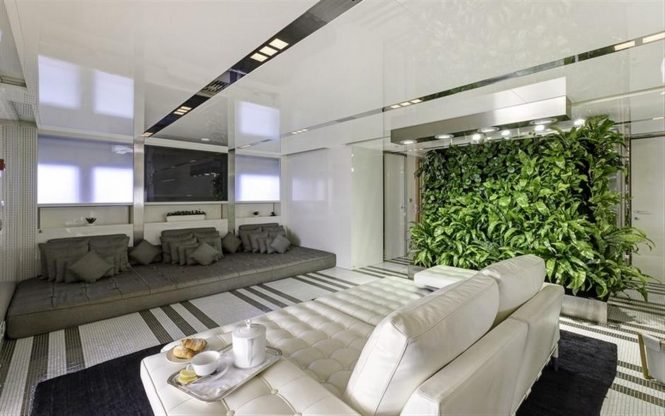 Comfortable saloon with large sofas